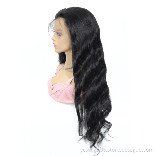 Full Customize Lace Wig Vendor Mink Brazilian Hair Virgin Cuticle Aligned 360 Lace Body Wave Human Hair 360 Lace Frontal Wig
